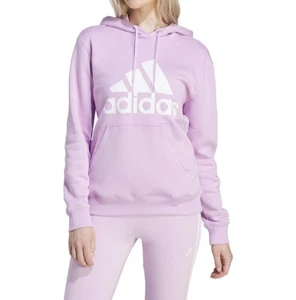 adidas Women's Bliss Lilac/White Essentials Big Logo Fleece Hoodie (IM0260) S - Picture 1 of 2