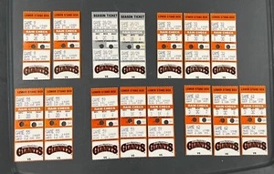Stub Lot of 15: 1985 SF Giants Ticket Stubs - Reds Astros Dodgers Mets Carter HR - Picture 1 of 9