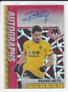 2021-22 Panini Mosaic EPL Choice #AM-PN Pedro Neto Autografi Auto Fusion Rosso - Foto 1 di 2