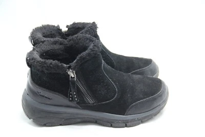 Skechers EASY GOING PERFECT SNUGGLE Boots Womens 6.5 Black Suede 167328 Ankle - Image 1 of 4