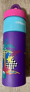 Cool Gear 24 Oz Plastic Retro Squishy Water Bottle Foam Grip Straw - Picture 1 of 2