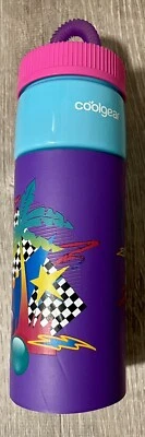 Cool Gear 24 Oz Plastic Retro Squishy Water Bottle Foam Grip Straw - Image 1 of 2