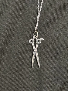 Scissor Pendant with chain 14k White Gold - Picture 1 of 8