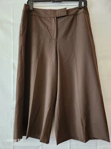 Pantaloni a gamba larga Talbots da donna marrone scuro taglia 10 - Foto 1 di 12