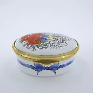 STAFFORDSHIRE EMAILLE Bilston Battersea Traditionsbox BARBARA MIT LIEBE, STEPHEN - Bild 1 von 9