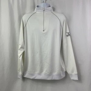 Footjoy 1/4 Zip White Cream Pullover Shirt Laurel Ridge Country Club Sz L - Picture 1 of 6