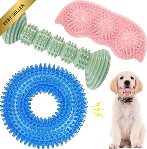 3 Pack Puppy Chew Toys, Teething & Dental Health for Small/Medium Dogs - Picture 1 of 12
