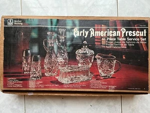 Vintage 11 Piece Early American Prescut Table Service By Anchor Hocking NIB - Picture 1 of 2