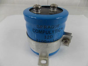 SPRAGUE COMPULYTIC CAPACITOR 32D 7200-15DC W/ BRACKET HOLDER - Picture 1 of 6