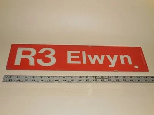VINTAGE 1980'S Philadelphia SEPTA Route Sign;R3- ELWYN/WEST TRENTON -Transit,R&R - Picture 1 of 4