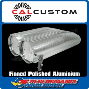 Cal Custom Polished Aluminium Finned Shotgun Scoop to Suit Single or Dual Carb - Bild 1 von 3