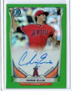 Bowman Chrome Chris Ellis 2014 refractor verde autógrafo automático/99 Diamondbacks - Imagen 1 de 3