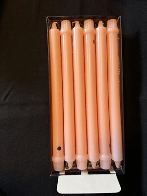 Vela colonial de bacalao capa NUEVO paquete de 12 velas bebé color rosa. Foto 1 de 4