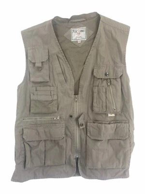 Fox Fire Outdoor Men Grey Vest Photography Fishing Hunting Sz M Pockets Outdoor - Image 1 of 4