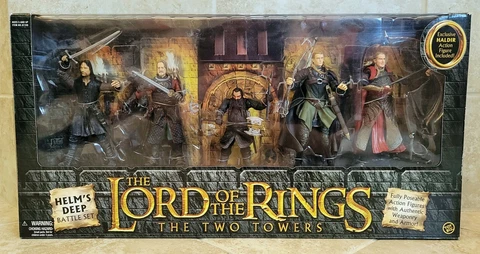 LORD OF THE RINGS TWO TOWERS HELM'S DEEP BATTLE SET Action Figures Toy Biz 2003 Cover