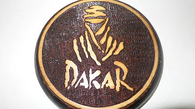 DAKAR ROUND PIECE OF 13 CM IN PIROGRAPHY (box 54) - Image 1 of 4
