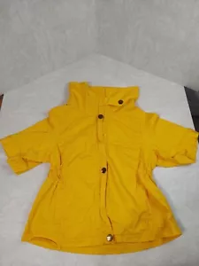 Chaqueta a presión para mujer Route 66 grande amarilla con cremallera completa usada - Imagen 1 de 12