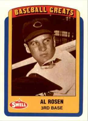 1990 SWELL BASEBALL GREATS - #39 AL ROSEN - INDIANS - - Image 1 of 2