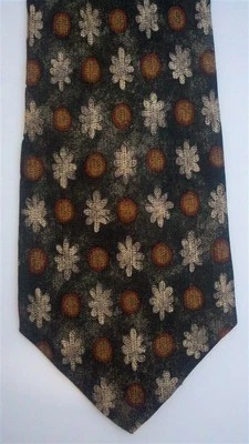GAP Men's Silk Floral Neck Tie Olive Green Multi Classic 4" Wide x 57" - Image 1 of 2