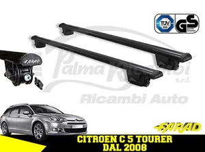 IRON120+SM02 BARRE PORTATUTTO FARAD NERE CITROEN C5 TOURER DAL 2008 - Imagen 1 de 1