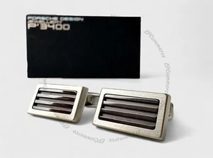 Gemelli Porsche Design P3400 Griglia cufflink Titanium Black twins 996 993 turbo - Picture 1 of 11