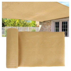 95%UV Block Sun Shade Cloth Fabric Roll Garden Patio Cover Privacy Screen Yellow - Picture 1 of 14