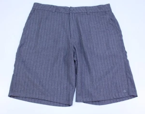 Pantalones Cortos O'Neill Gris Rayas Frente Plano Chino Informal Suave Talla 36 Entrepierna 10.5" Usados en Excelente Condición - Imagen 1 de 7