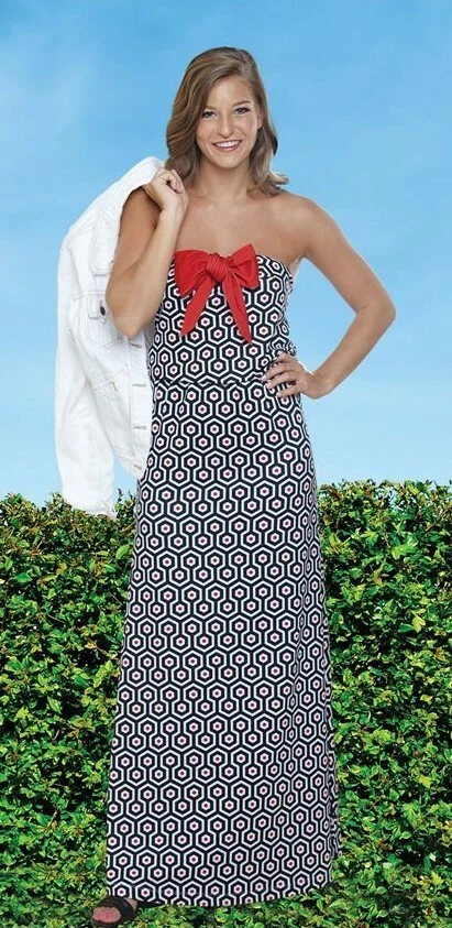 Новый с Ярлыками грязь пирог женщин Leighton без бретелек макси платье черный красный S - Изображение 1 из 1