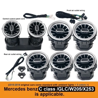 Luz ambiental LED de ventilación de aire para Mercedes Benz Clase C W205 GLC C300 2015-2018 C63 Foto 1 de 4