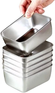 6Pcs Food Storage Containers with Lids, Meal Prep Containers Reusable, Stainless - Picture 1 of 12
