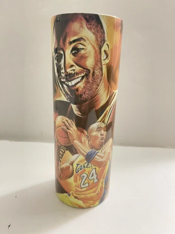 KOBE BRYANT 20 OZ. METAL TUMBLER  LOS ANGELES LAKERS BLACK MAMBA NBA Cover