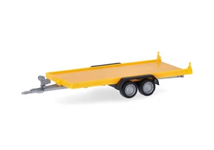 Herpa 052450-003 PKW-Transportanhänger 2-achs, gelb, Auto Modell 1:87 (H0) - Picture 1 of 5