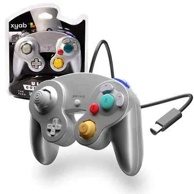 XYAB Nintendo GameCube Wired Controller (Silver) for GCube/Wii's/Switch New - Image 1 of 4
