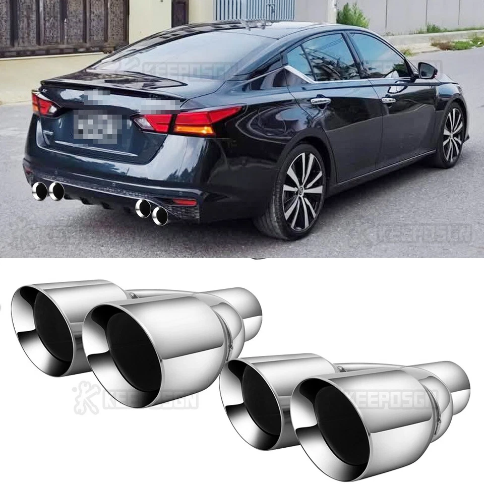 Tubo de escape doble de 9,5" de largo entrada de 2,5" salida de 3,5" para Nissan Altima 2013-2018 Foto 1 de 4