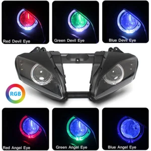 Front Headlight Assembly RGB Angel Eye Light For Yamaha YZF R6 YZFR6 #2006-2007 - Bild 1 von 21