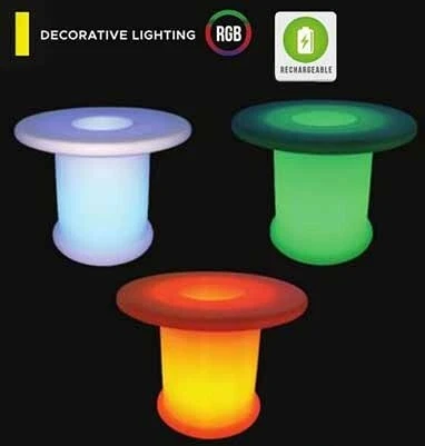 V-TAC VT-7812 tavolino da caffè LED multicolor RGB batteria ricaricabile e telec - Immagine 1 di 4