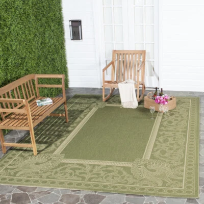 Alfombra SAFAVIEH Exterior CY2965-1E06 Patio Oliva/Natural Foto 1 de 4