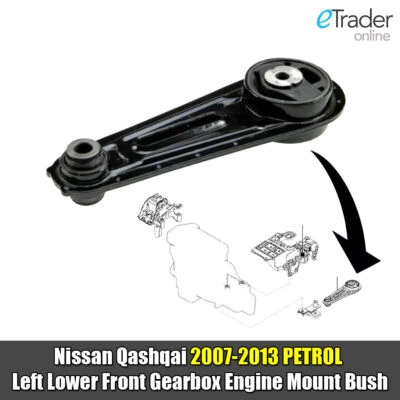 For Nissan Qashqai PETROL Left Lower Front Gearbox Engine Mount  2007-2013 J10 - Image 1 of 4