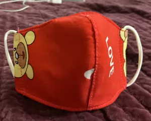 Bear Face Mask Toddler (2-5 Years Old) Reusable washable Triple Layer - Picture 1 of 3