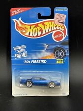 1995 Hot Wheels Blue/White Card #462 '80s FIREBIRD Blue w/Chrome Lace Sp Wheels