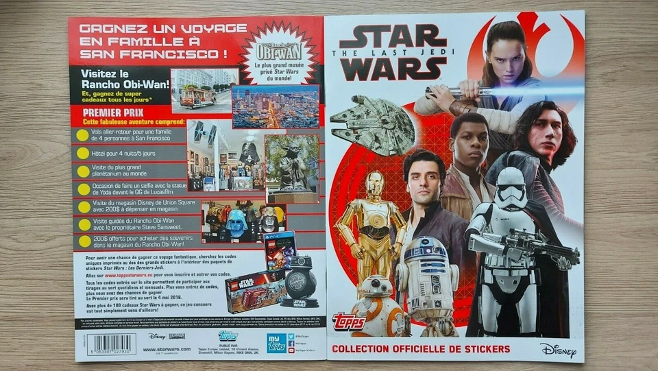 TOPPS - STAR WARS THE LAST JEDI (Stickers) ALBUM VIDE & NEUF- EDITION FR - Photo 1/1
