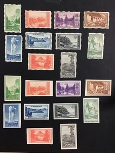 US 1934 VF MH & MNG Sc# 740-749, Sc#756-765 Compl Sets, National Parks.   (W56) - Picture 1 of 2