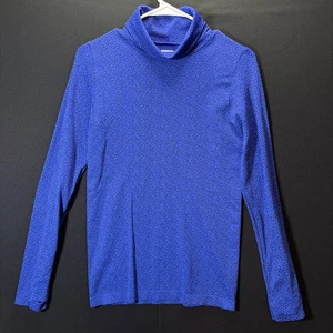 Athleta Flurry Peak Rollkragenpullover Damen Small blau schwarz Stretch Active - Bild 1 von 7