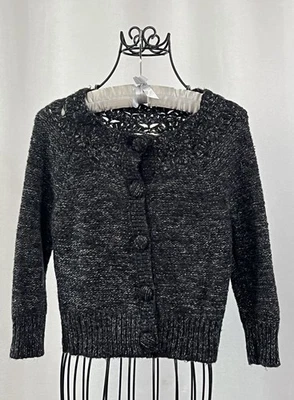 Suéter Xhilaration Niñas Difuso Negro y Plateado Brillante Talla Mediana Foto 1 de 3