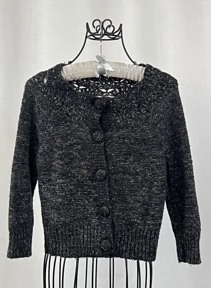 Suéter Xhilaration Niñas Difuso Negro y Plateado Brillante Talla Mediana Foto 1 de 3