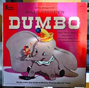 VINTAGE DISNEY LP ALBUM VINYL RECORD DUMBO ORIGINAL MOVIE FILM SOUNDTRACK 1963 - Imagen 1 de 2