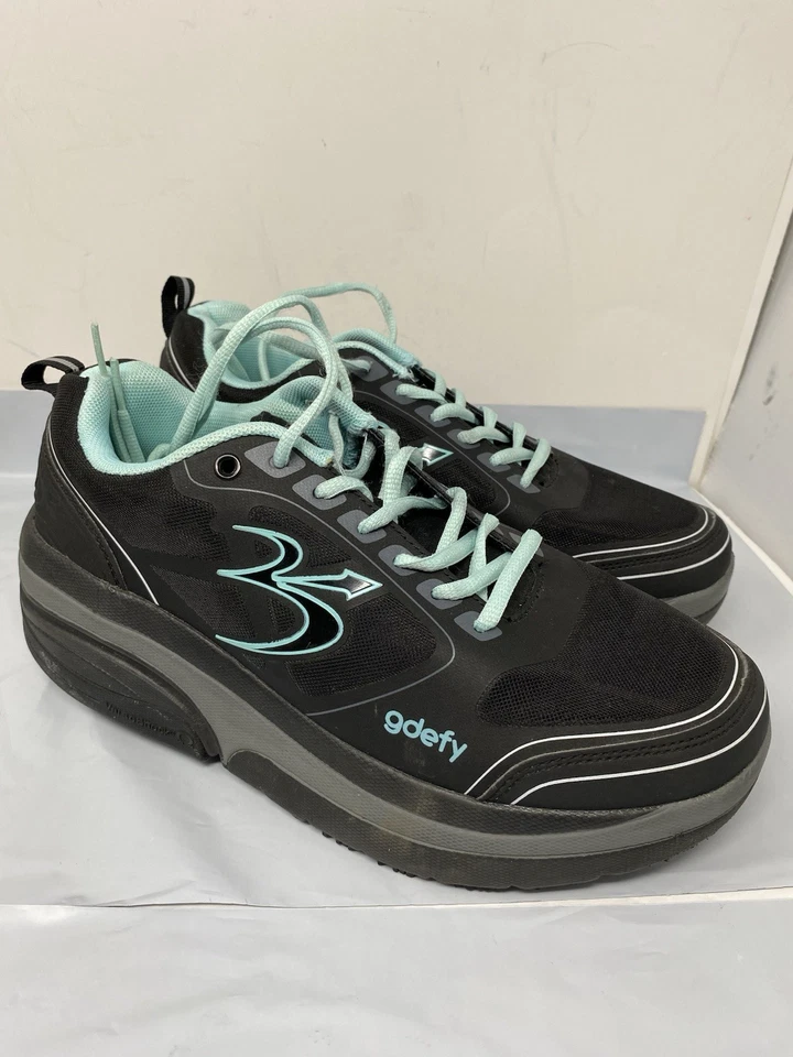 GDEFY Gravity Defyer Ion Athletic Shoes Black / Teal Size 10 - Image 1 of 4