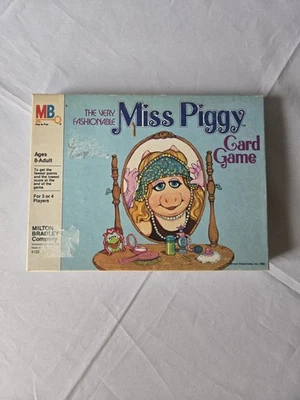 Vintage 1980 The Very Fashionable Miss Piggy Card Game Milton Bradley Complete - Image 1 of 3