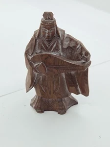 Figura antigua tallada en madera de Benzaiten, una diosa japonesa - Imagen 1 de 12