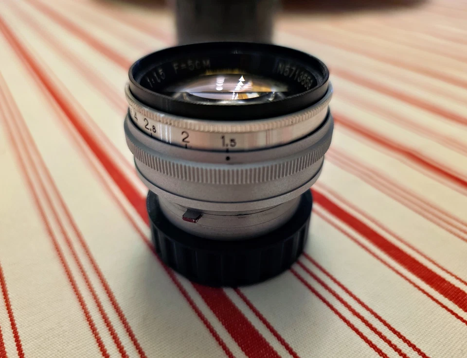 JUPITER-3 Soviet Lens Copy Sonnar Red "P" 1 : 1,5 F = 5 cm Contax-Mount - Bild 1 von 4